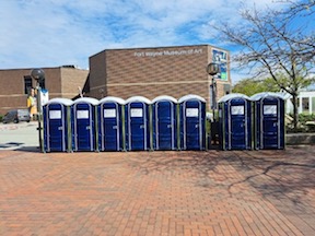 Where to rent affordable portable restroom rental in Fort Wayne with Summit City Rental.